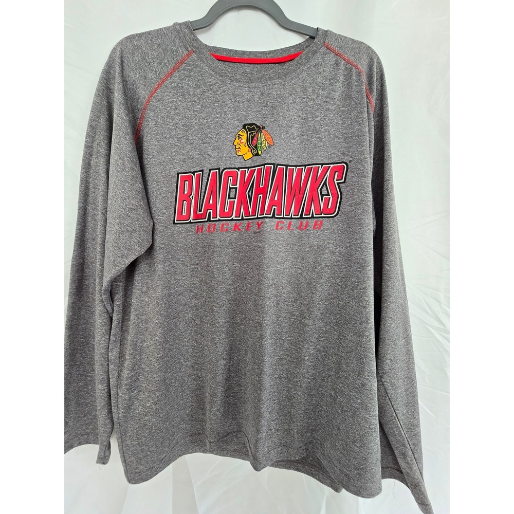 Mens Chicago Blackhawks‎ Hockey Club Long Sleeve Athletic Shirt Size L